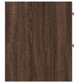 VidaXL Badkamerkast smal met wielen bewerkt hout bruin eikenkleurig