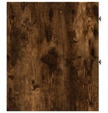 VidaXL Badkamerkast smal met wielen bewerkt hout gerookt eikenkleurig