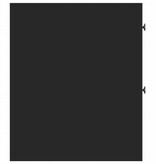 VidaXL Badkamerkast smal met wielen bewerkt hout zwart