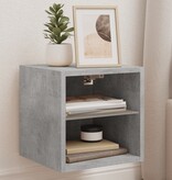 VidaXL Tv-wandmeubel met LED-verlichting 30x28,5x30 cm betongrijs