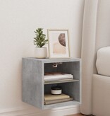 VidaXL Tv-wandmeubel met LED-verlichting 30x28,5x30 cm betongrijs