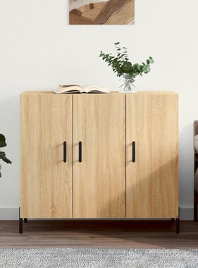 VidaXL Dressoir 90x34x80 cm bewerkt hout sonoma eikenkleurig