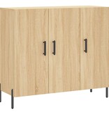 VidaXL Dressoir 90x34x80 cm bewerkt hout sonoma eikenkleurig