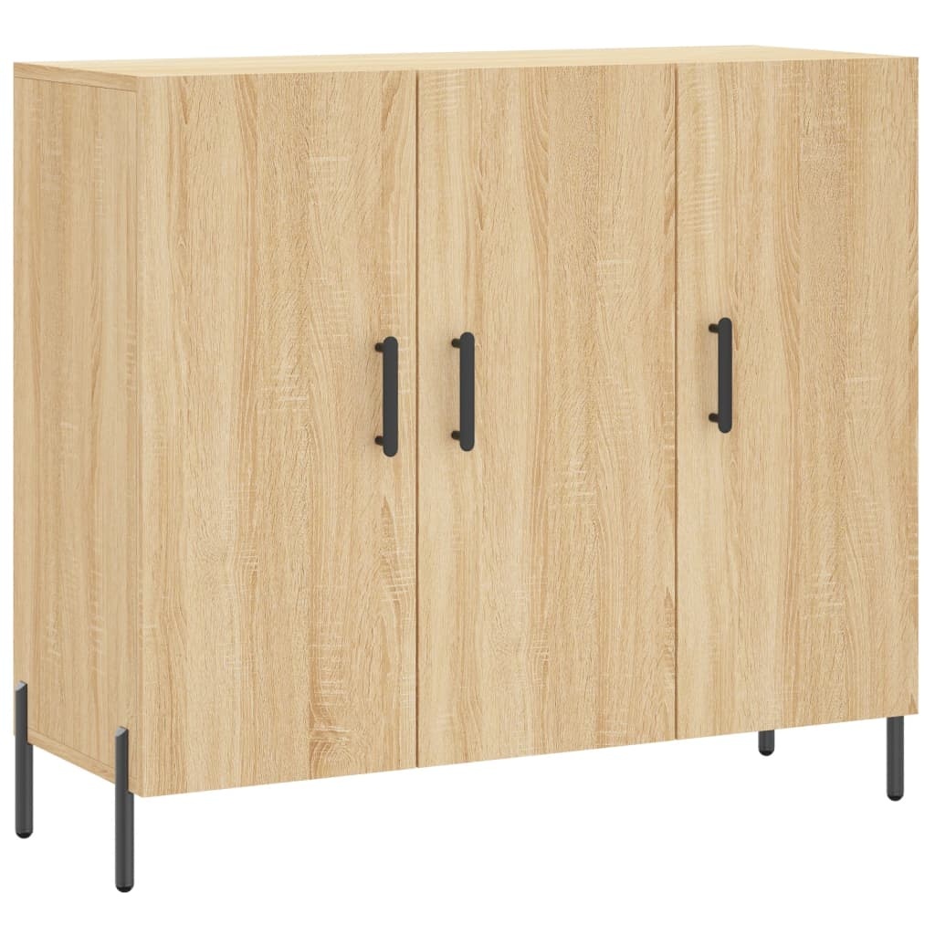 VidaXL Dressoir 90x34x80 cm bewerkt hout sonoma eikenkleurig