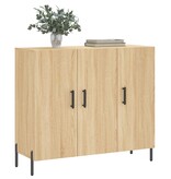 VidaXL Dressoir 90x34x80 cm bewerkt hout sonoma eikenkleurig