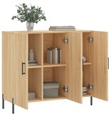 VidaXL Dressoir 90x34x80 cm bewerkt hout sonoma eikenkleurig