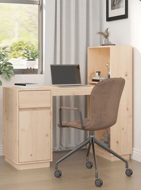 VidaXL Bureau 110x53x117 cm massief grenenhout