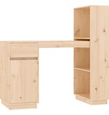 VidaXL Bureau 110x53x117 cm massief grenenhout