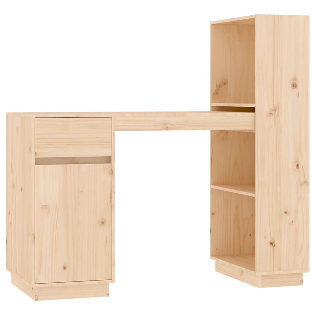VidaXL Bureau 110x53x117 cm massief grenenhout