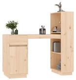 VidaXL Bureau 110x53x117 cm massief grenenhout