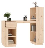 VidaXL Bureau 110x53x117 cm massief grenenhout