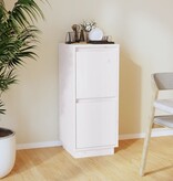 VidaXL Dressoir 31,5x34x75 cm massief grenenhout wit