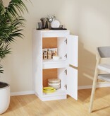 VidaXL Dressoir 31,5x34x75 cm massief grenenhout wit