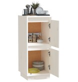 VidaXL Dressoir 31,5x34x75 cm massief grenenhout wit