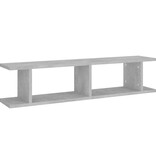 VidaXL Wandschappen 2 st 90x18x20 cm bewerkt hout betongrijs