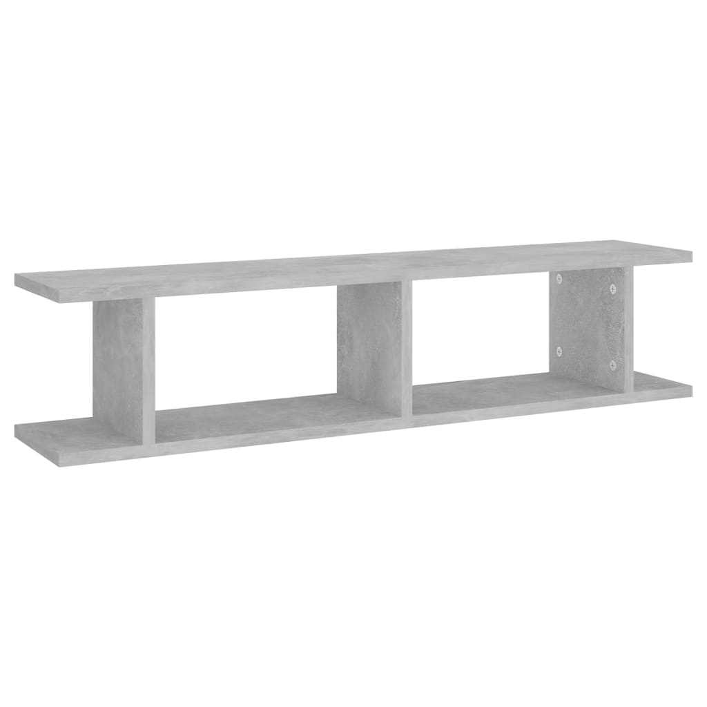 VidaXL Wandschappen 2 st 90x18x20 cm bewerkt hout betongrijs