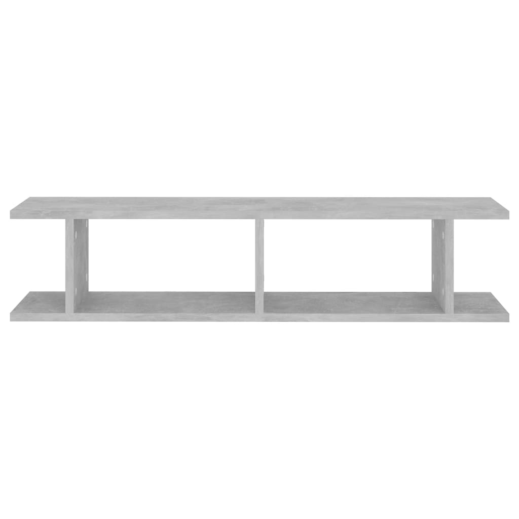 VidaXL Wandschappen 2 st 90x18x20 cm bewerkt hout betongrijs