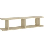 VidaXL Wandschappen 2 st 90x18x20 cm bewerkt hout sonoma eikenkleurig