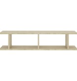 VidaXL Wandschappen 2 st 90x18x20 cm bewerkt hout sonoma eikenkleurig