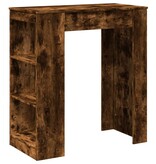 VidaXL Bartafel met rekken 95x47x103,5 cm bewerkt hout gerookt eiken