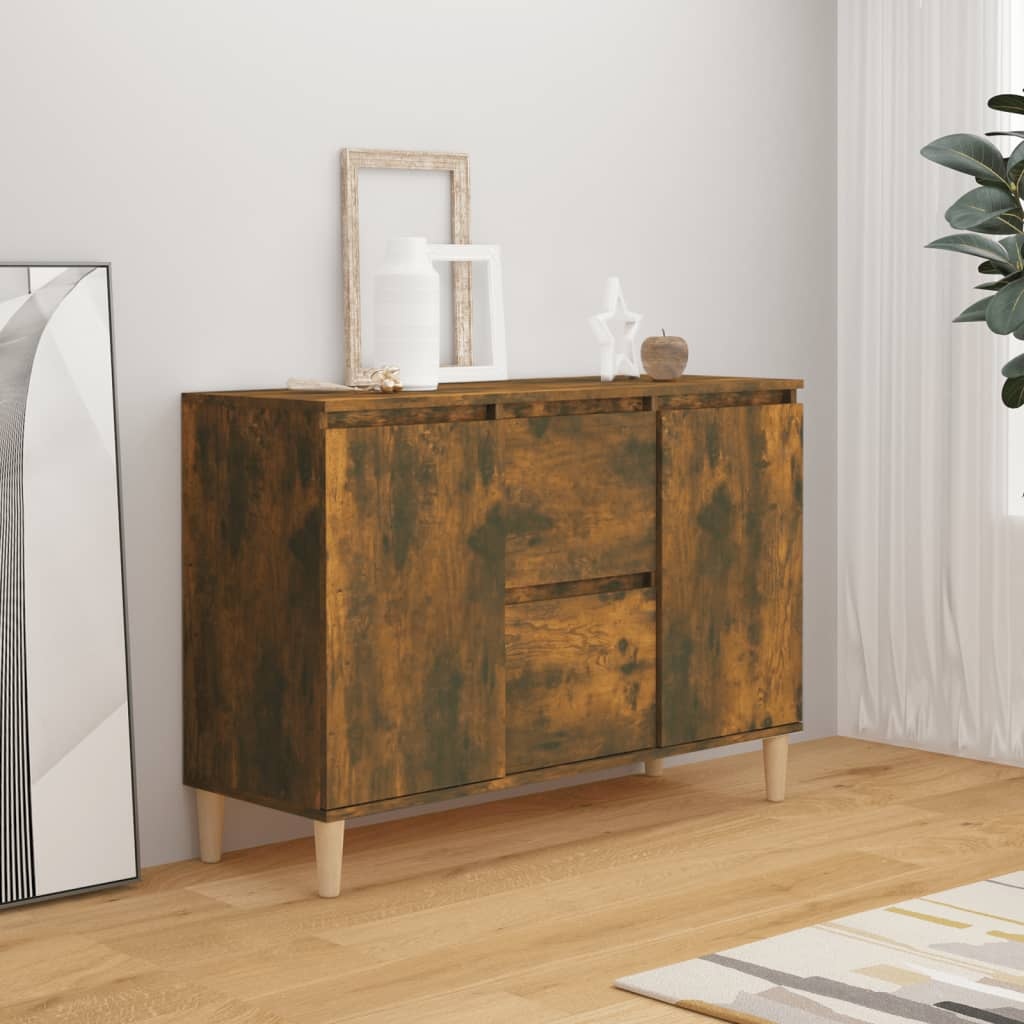 VidaXL Dressoir 101x35x70 cm bewerkt hout gerookt eikenkleurig