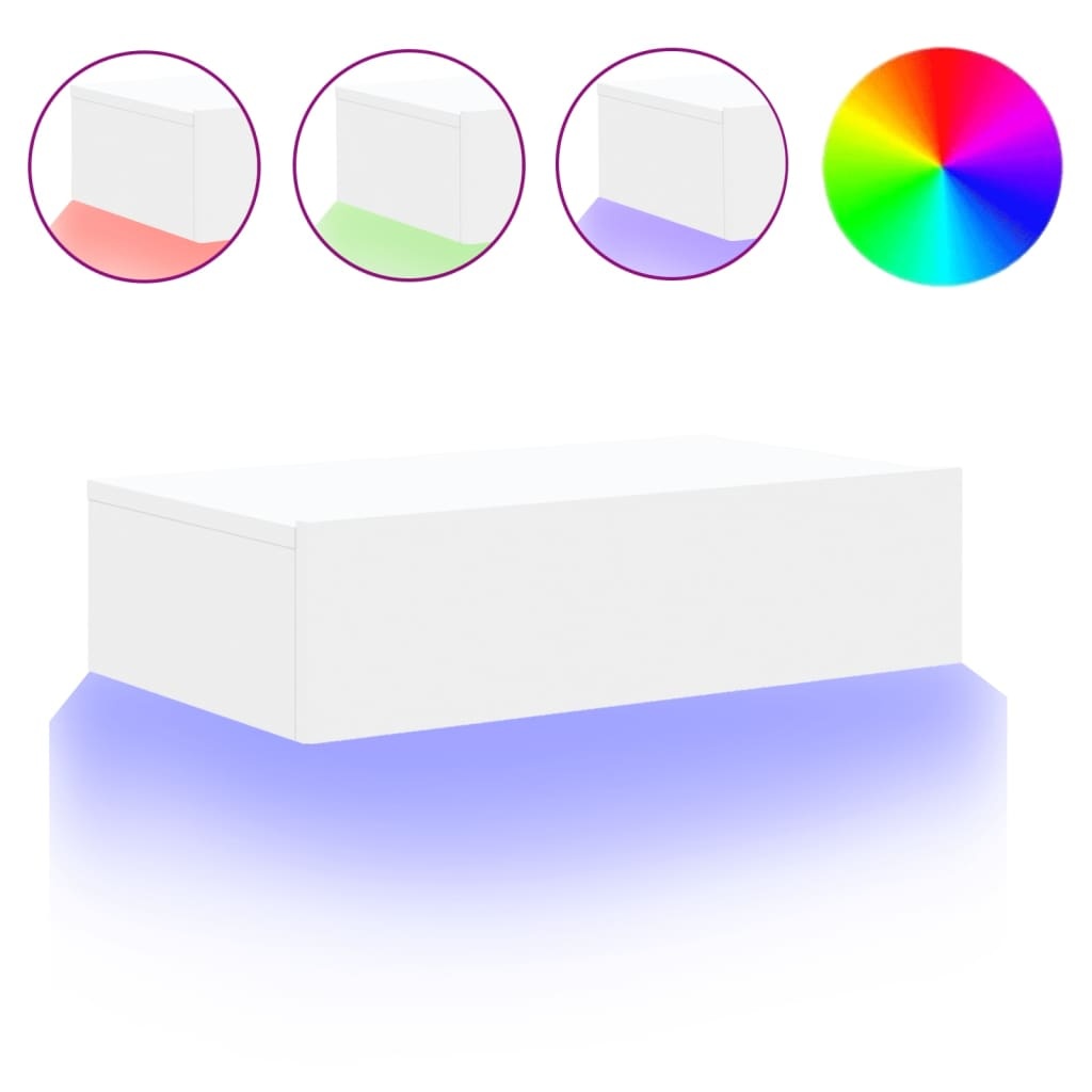 VidaXL Tv-meubel met LED-verlichting 60x35x15,5 cm wit