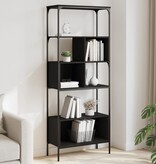 VidaXL Boekenkast 5-laags 76x33x188,5 cm bewerkt hout zwart
