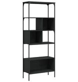 VidaXL Boekenkast 5-laags 76x33x188,5 cm bewerkt hout zwart