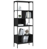 VidaXL Boekenkast 5-laags 76x33x188,5 cm bewerkt hout zwart
