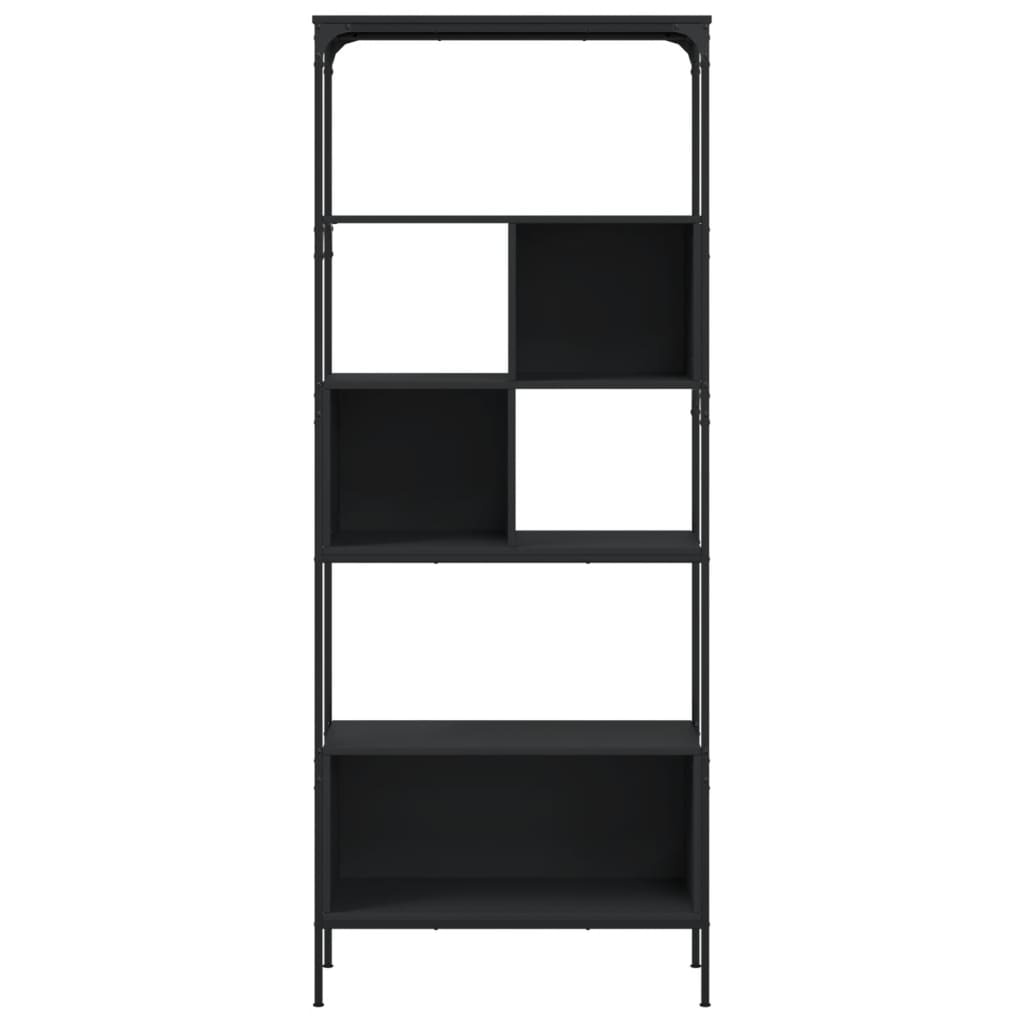 VidaXL Boekenkast 5-laags 76x33x188,5 cm bewerkt hout zwart