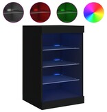 VidaXL Dressoir met LED-verlichting 41x37x67 cm zwart