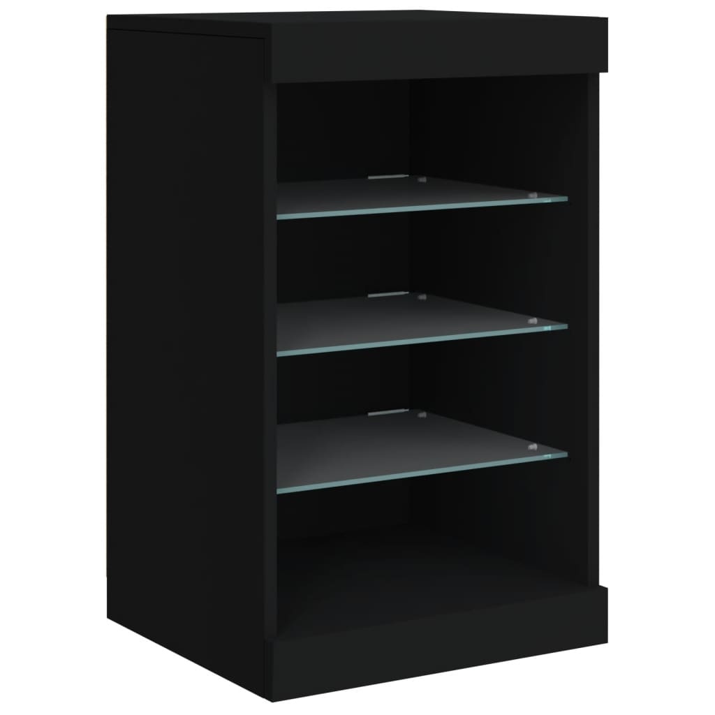 VidaXL Dressoir met LED-verlichting 41x37x67 cm zwart