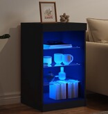 VidaXL Dressoir met LED-verlichting 41x37x67 cm zwart