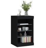 VidaXL Dressoir met LED-verlichting 41x37x67 cm zwart