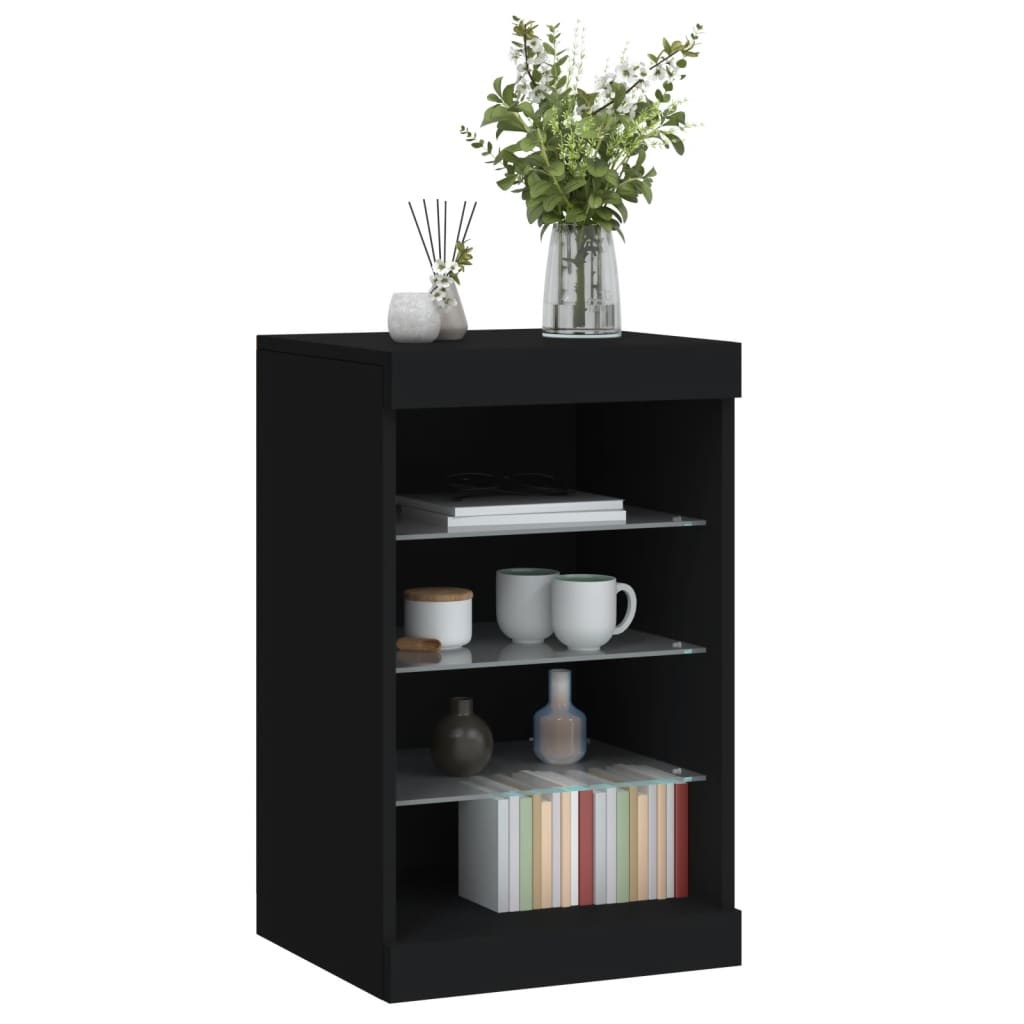 VidaXL Dressoir met LED-verlichting 41x37x67 cm zwart