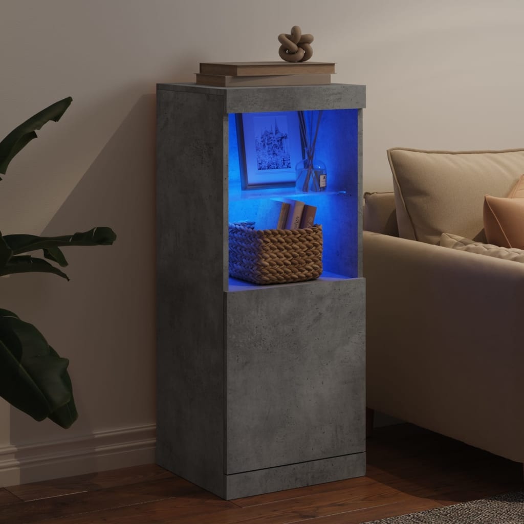 VidaXL Dressoir met LED-verlichting 41x37x100 cm betongrijs