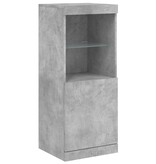 VidaXL Dressoir met LED-verlichting 41x37x100 cm betongrijs