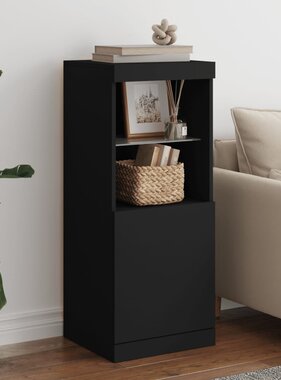 VidaXL Dressoir met LED-verlichting 41x37x100 cm zwart