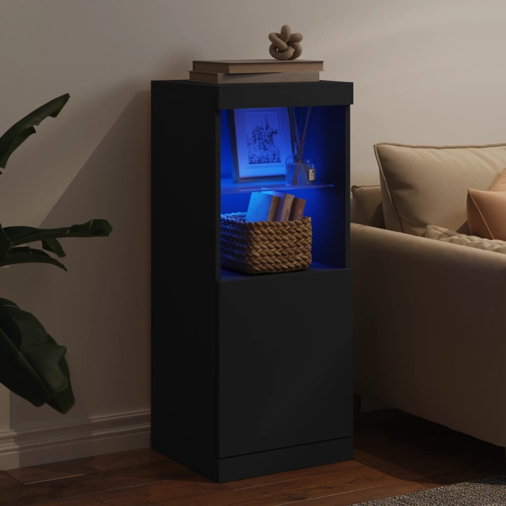 VidaXL Dressoir met LED-verlichting 41x37x100 cm zwart