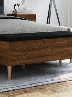 VidaXL Opbergbankje 102x42x46 cm bewerkt hout bruin eikenkleur