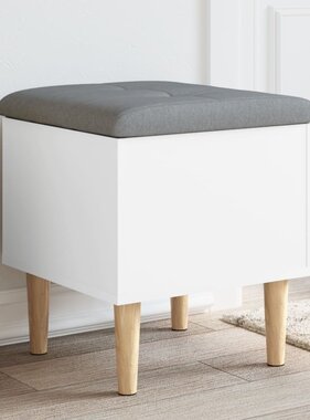 VidaXL Opbergbankje 42x42x46 cm bewerkt hout wit