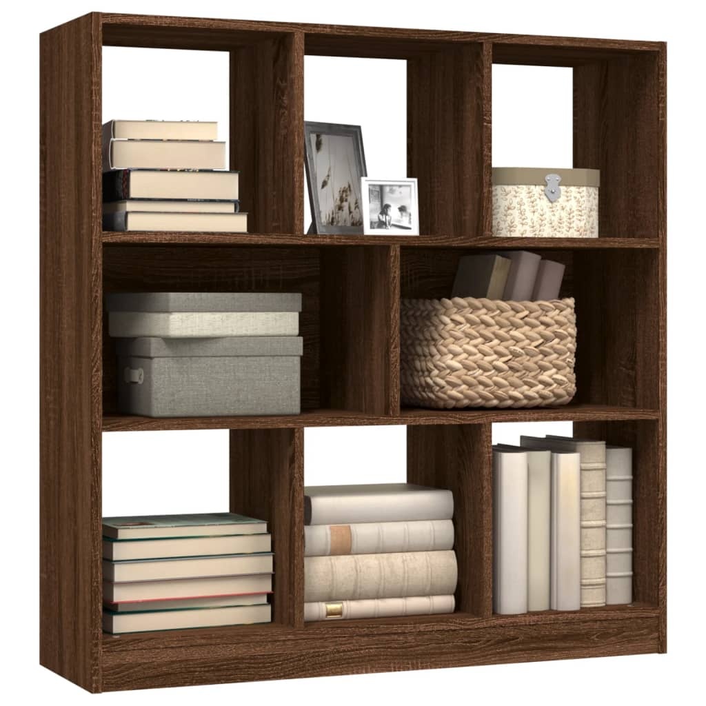 VidaXL Boekenkast 97,5x29,5x100 cm bewerkt hout bruin eikenkleur