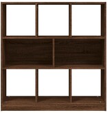 VidaXL Boekenkast 97,5x29,5x100 cm bewerkt hout bruin eikenkleur