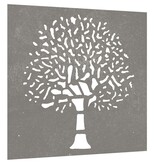 VidaXL Wanddecoratie tuin boomontwerp 55x55 cm cortenstaal