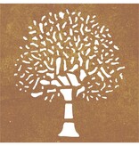 VidaXL Wanddecoratie tuin boomontwerp 55x55 cm cortenstaal