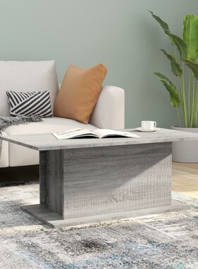 VidaXL Salontafel 102x55,5x40 cm bewerkt hout grijs sonoma eikenkleur