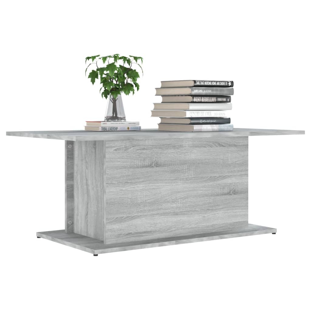 VidaXL Salontafel 102x55,5x40 cm bewerkt hout grijs sonoma eikenkleur