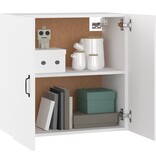 VidaXL Wandkast 60x31x60 cm bewerkt hout wit