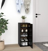 VidaXL Schoenenkast 32x35x70 cm bewerkt hout zwart