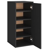 VidaXL Schoenenkast 32x35x70 cm bewerkt hout zwart